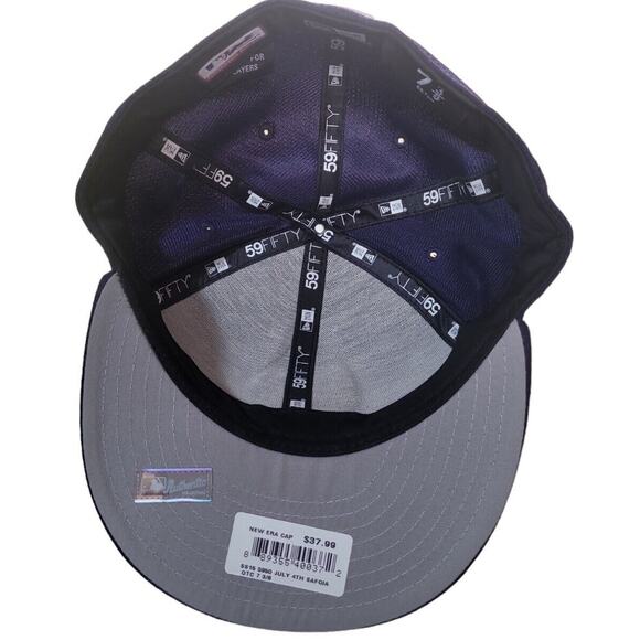 NWT New Era 59Fifty SF Giants Hat 7 3/8 Blue July 4th MLB Flag Cap Rare - Picture 5 of 5